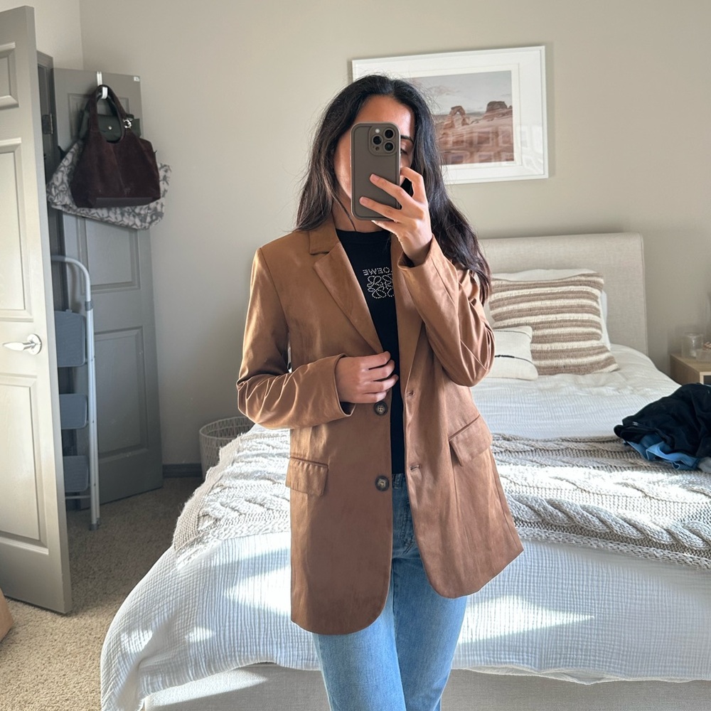 Stradivarius suede Brown Blazer